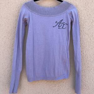 A/X Armani Exchange Wide Neck Sweater S Juniors Y2K